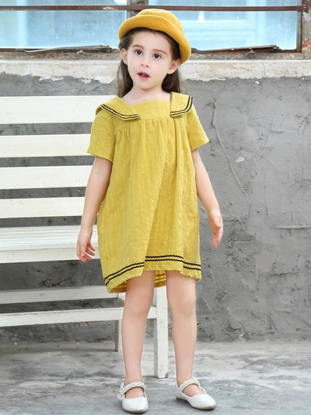 Ericdress Stripe Button ALine 's Casual Dress img 1